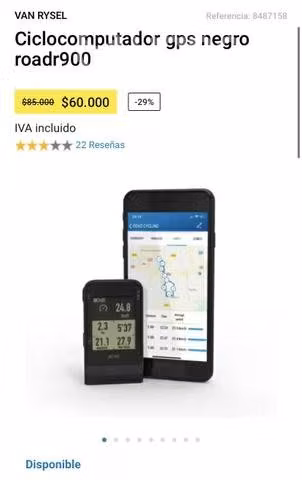 Ciclocomputador GPS negro