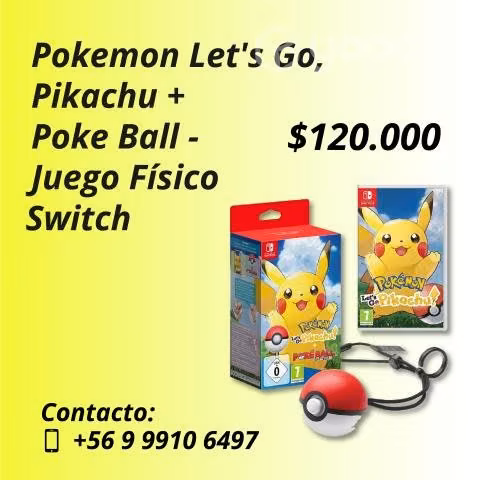 Pokemon Lest Go, Pikachu + Poke Ball