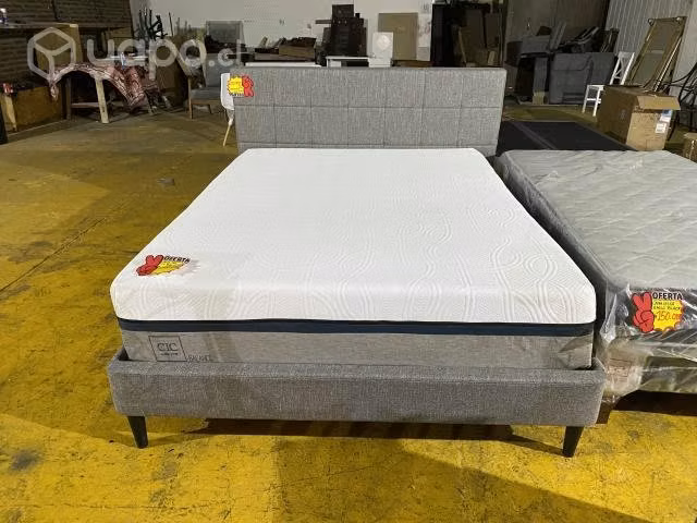 Cama Cic Balance 2 P BD con respaldo