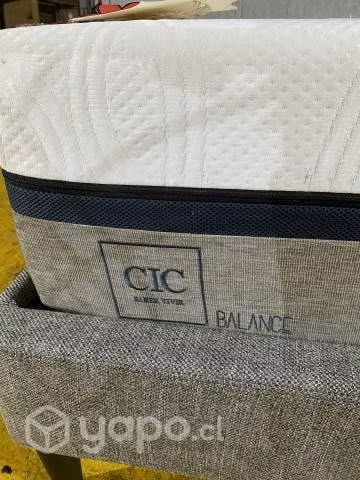 Cama Cic Balance 2 P BD con respaldo