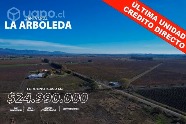 Terreno Santa Cruz 5.000 m2 CRÉDITO DIRECTO