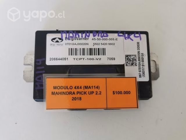 Modulo 4x4 (MA114) Mahindra Pick Up 2.2 2018