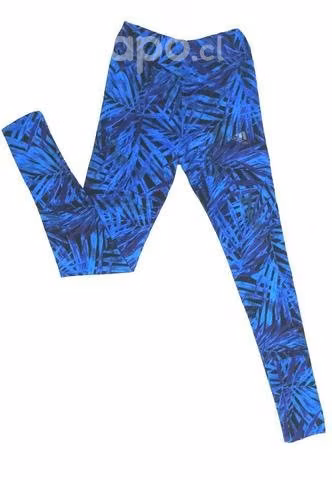 Calza azul estampada
