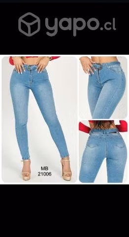 Pantalones jeans push up y blusa crop top - Imagen 2