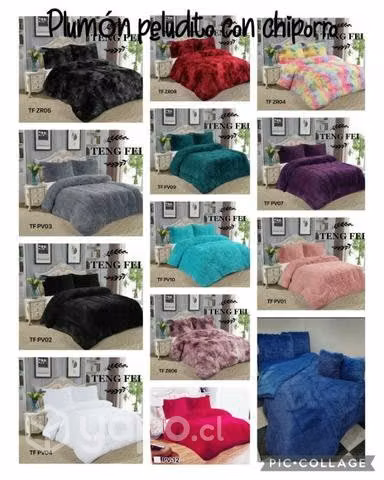 Hermosos Plumones peluditos con chiporro