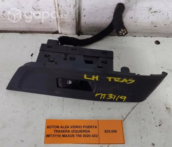 Boton AlzaVidrio Pta tra izq (3119) Maxus T60 2020