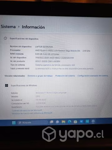 Notebook HP 245 G7 RYZEN5 1TB-8GB