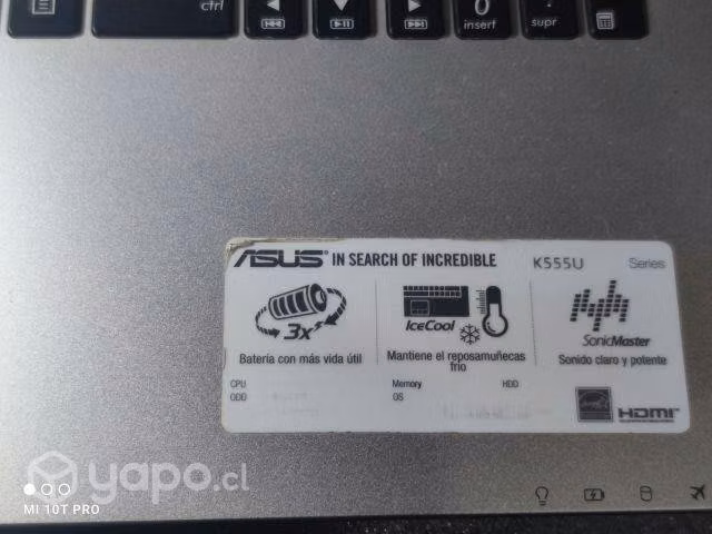 Notebook Asus K555U 15 pulgadas - Imagen 2