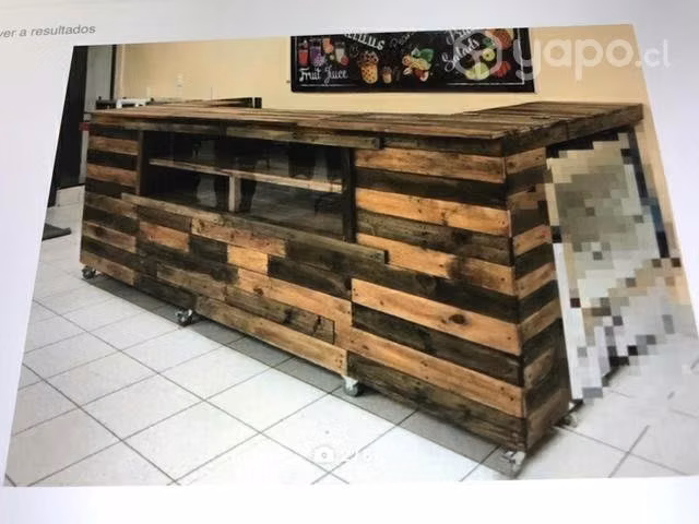 Mueble mostrador con vitrina para local comercial