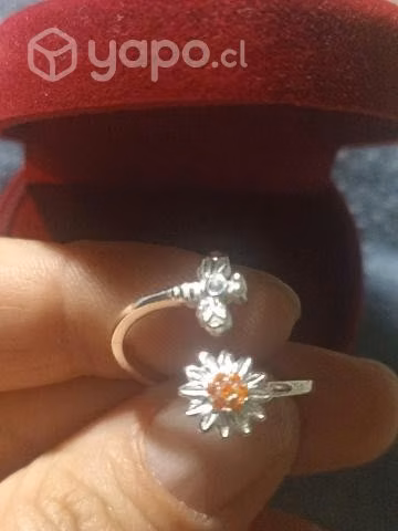 Anillo de girasol plata 925