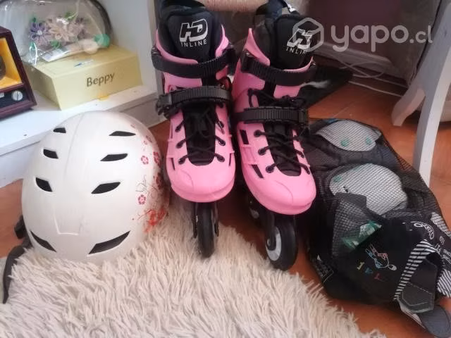 Set de Patines+casco+pack de seguridad