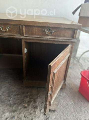 Escritorio madera antiguo - Imagen 4