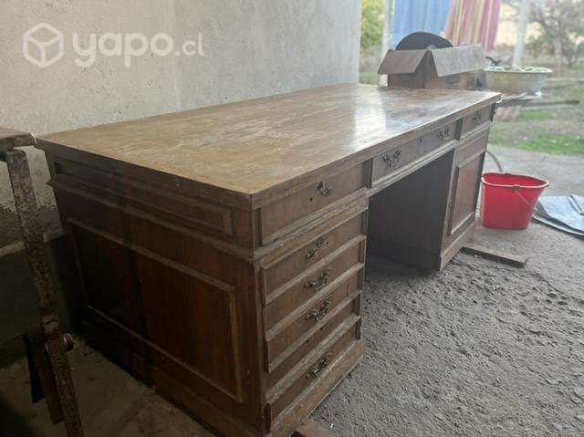 Escritorio madera antiguo - Imagen 3
