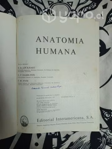 Libro de Anatomía: Lockhart, Hamilton Fyfe