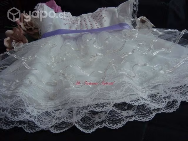 Vestido blanco nuevo, niña, matrimonio, bautizo