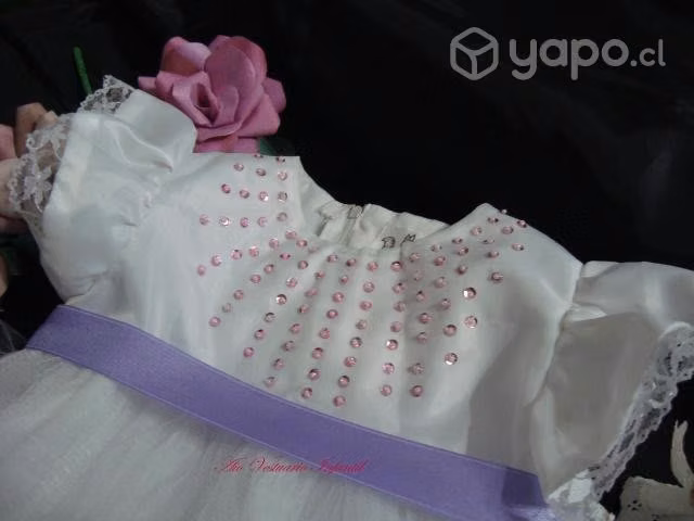 Vestido blanco nuevo, niña, matrimonio, bautizo