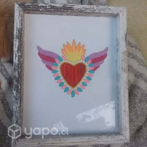 Corazon bordado a mano