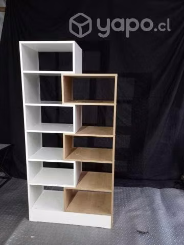 Librero - Repisero, melamina Blanca / roble rustic - Imagen 2