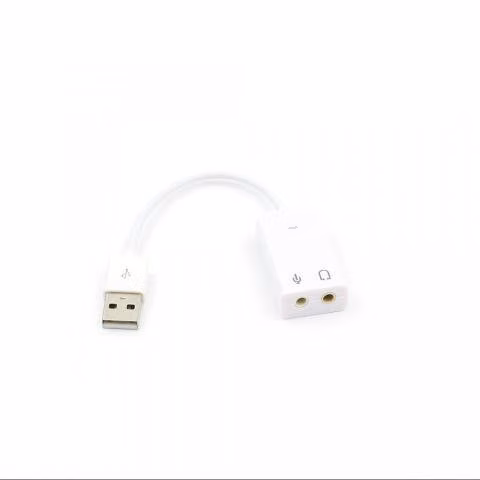 Tarjeta de sonido 7.1 usb blanco tipo mac