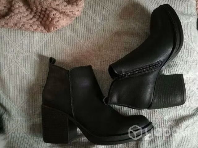 Botines mujer número 39, cuero negro - Imagen 2