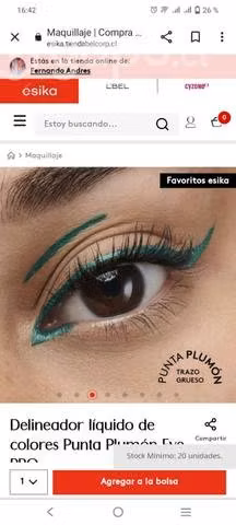 Delineador líquido punta plumón