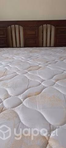 Cama dos plazas de madera nativa
