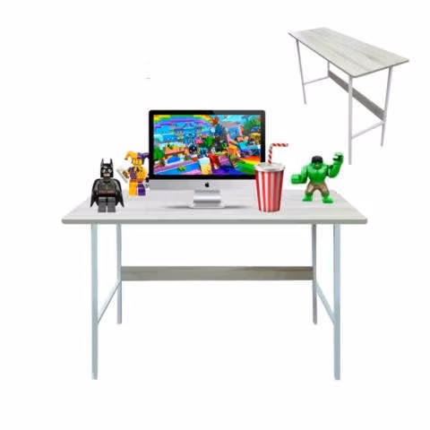 Escritorio Mueble Básico Madera Blanco 100x72 CM
