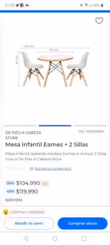 Mesa infantil
