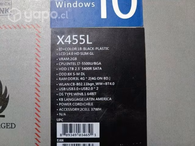 Notebook Asus X455L (SSD 1TB)