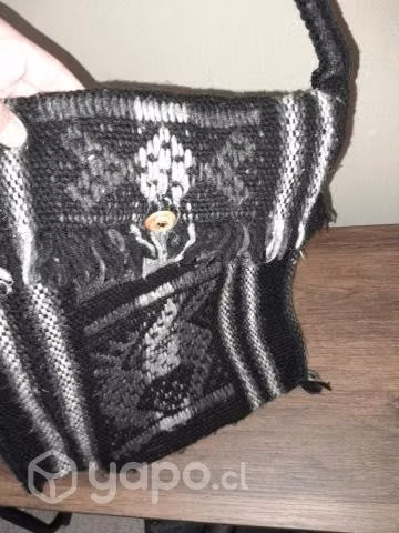 Bolso morral artesanal usado como nuevo - Imagen 2
