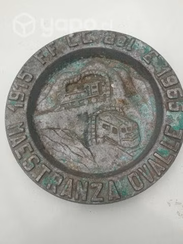 Plato recuerdo ferrocarriles