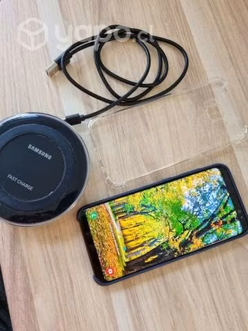 Samsung S8 con cargador inalambrico original