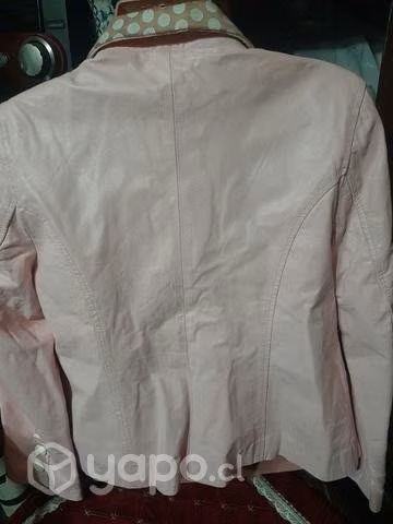Chaqueta de cuero palo rosa - Imagen 3