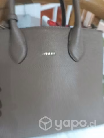 Cartera nueva Amphora de cuero color café - Imagen 3