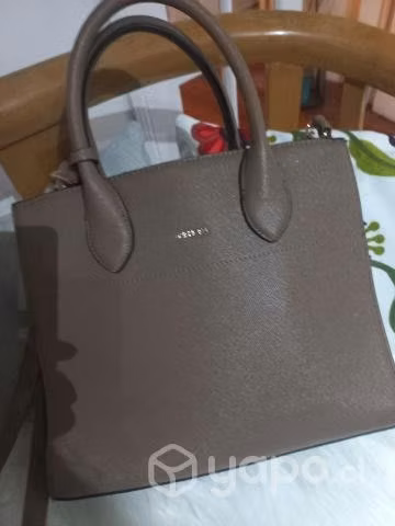 Cartera nueva Amphora de cuero color café - Imagen 4