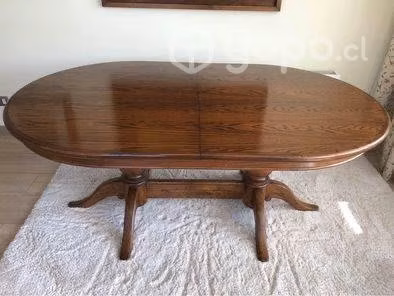 Mesa comedor de encina para 10 pp con 8 sillas