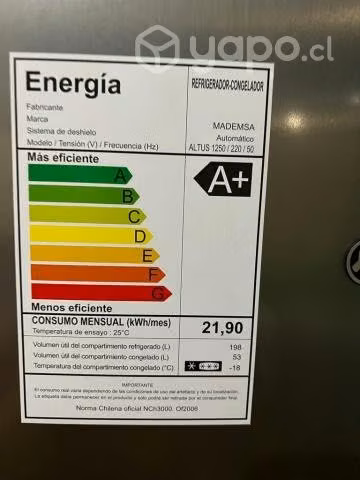 Refrigerador mademsa 251lts