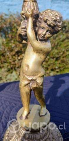 Hermosas lamparas querubines bronce solido - Imagen 3