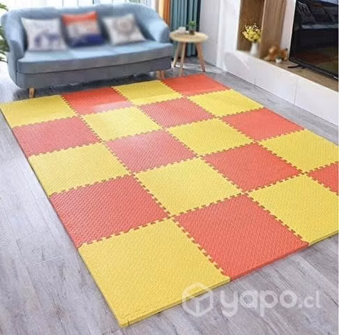 Alfombra goma eva 1.80x1.80mts 9 cuadrados 60x60