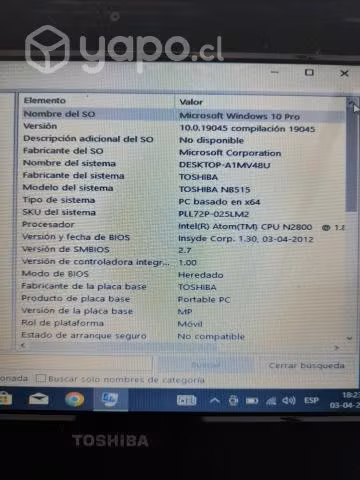 Netbook Toshiba - Imagen 2