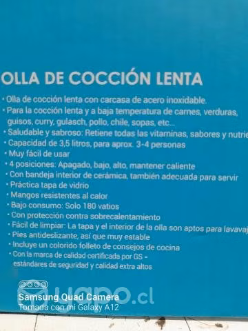 Olla cocción lenta