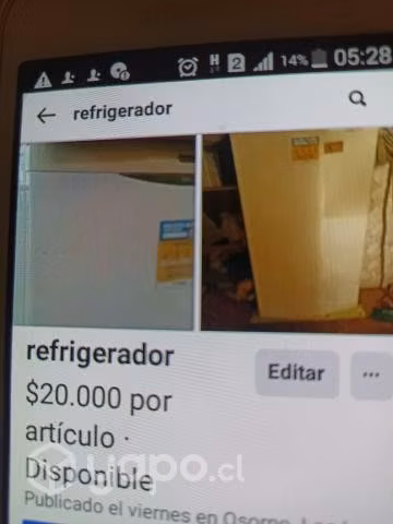 Se vende refrigerador de un metro 20 de alto