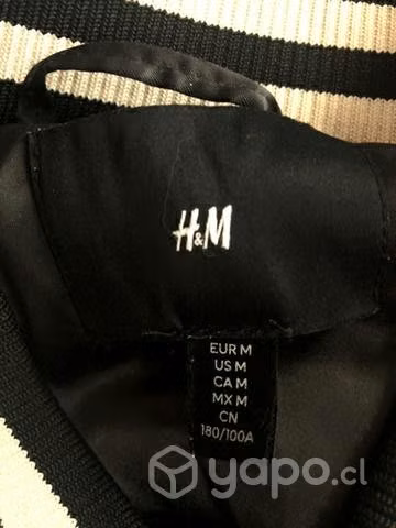 Chaqueta Varsity H&M Negra con blanco