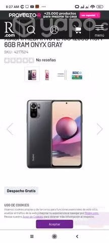 Redmi note 10 s seminuevo