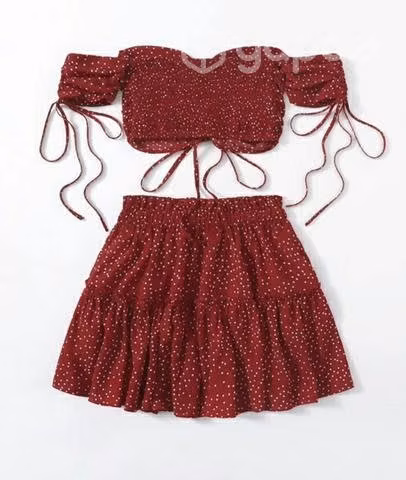 Vestido rojo de dos piezas nuevo