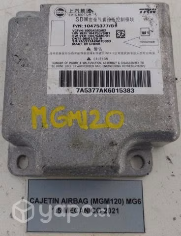 Cajetín Airbag MG 6 1.5 Mecanico 2021