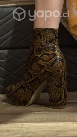 Botin cuero serpiente tipo bratz