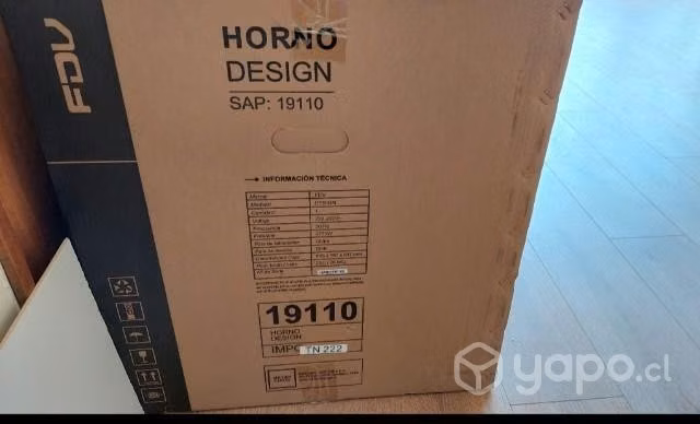 Horno empotrable embalado