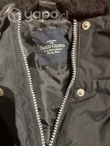 Parka mujer Faded Glory negra con gorro. - Imagen 2