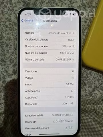 Iphone 12 de 256g - 1 año de uso